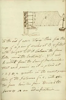 Notebook: Testing the strength of a wooden plane 1795