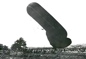 Tethered: Tethered Austrian balloon on Isonzo front, WW1