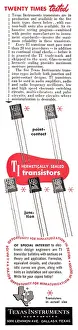 Transistors: Texas Instruments Transistors 1953