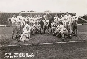 Longhorn: Texas Longhorns with steer mascot, USA