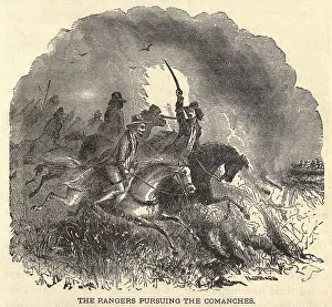 Comanches: Texas Rangers pursuing Comanches. When the ?