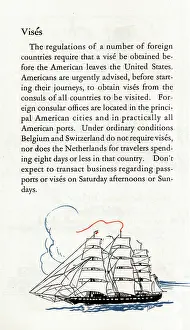 Slipper: Text explaining how American Visas work - Tall Ship picture
