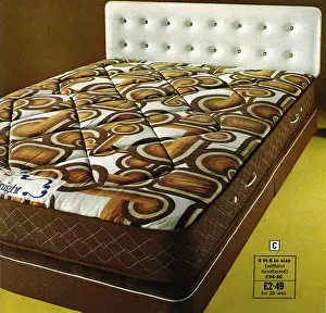 Divan: Textile design for Silentnight bed in Burlington catalogue