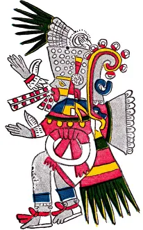 Sorcerers: Tezcatlipoca, Aztec God of Night, Codex Borbonicus, 15th Cen