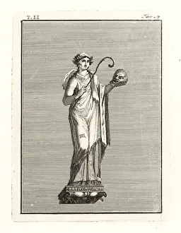 Ercolano: Thalia, Roman muse of comedy
