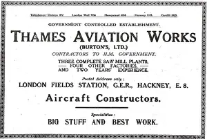 Sawmills: Thames Aviation Works.- Aircraft Constructors & Sawmills