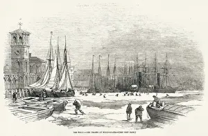 Billingsgate: THAMES FROZEN 1855