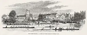 Putney: Thames Regatta, Putney Bridge 1846