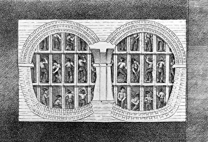 Brunels: Thames Tunnel cross section during construction