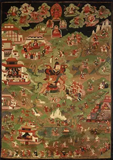 Buddhists: Thangka of the King Gesar