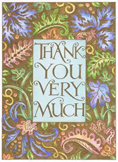 Brocade: Thank You Very Much with coloured brocade