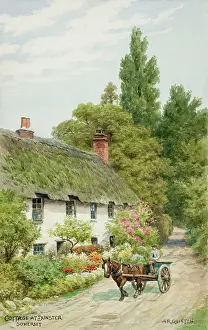 Dunster: Thatched cottage at Dunster, Exmoor, Somerset