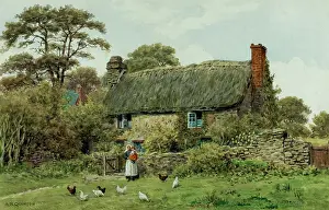 Looe: Thatched cottage near Looe, Cornwall