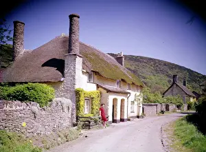 Bossington: Thatched cottages at Bossington, Somerset