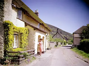 Bossington: Thatched cottages at Bossington, Somerset
