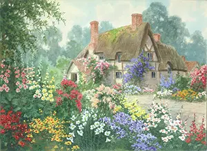 Halford: Thatched cottages with cottage garden