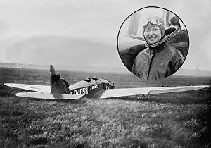 Thea: Thea Rasche and her airplane after a crash