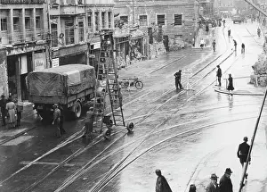 Demolition: The Theatinerstrasse in Munich after the end of war, 1945