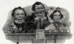 Comical: At the Theatre, comical depiction of audience members