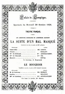 Masked: Theatre programme, Compiegne Palace