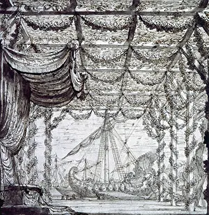 1696: theatre, stage / stage design, stage decoration