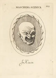 Aperture: Theatrical comic mask with mouth aperture
