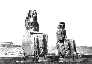 Memnon: Thebes, the Statues of Memnon c1857