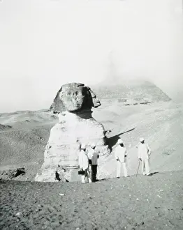 Gizeh: Theodor Herzl in front of the sphinx
