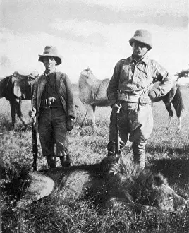Colleague: Theodore Roosevelt - hunting - with dead lion