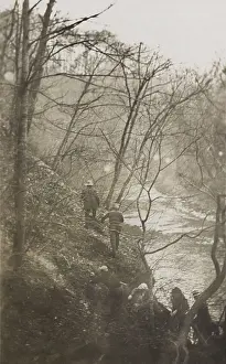 Strenuous: Theodore Roosevelt leading others on a hike in a