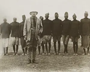 Lcgr1705: Theodore Roosevelt standing in front of African