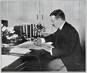 Conservationist: Theodore Roosevelt in his study 1906