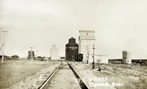 Saskatchewan: Theodore, Saskatchewan, Canada - CPR Yards, Grain Elevators