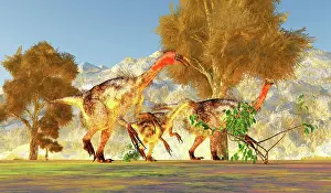 Therizinosaur: Therizinosaurus dinosaurs from the Cretaceous
