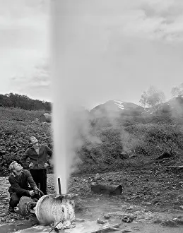Geologists: Thermal spring, 1964