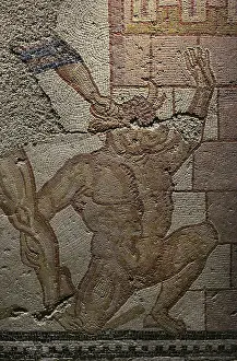 Labyrinth: Theseus and the Minotaur. Roman mosaic panel