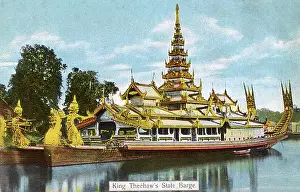Irrawaddy: Thibaw's state barge, Irrawaddy River, Mandalay, Myanmar