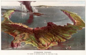 Cyclades: THIRA ERUPTS 1866