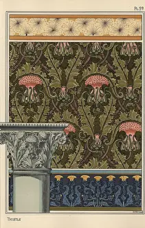 Grassets: Thistle in art nouveau patterns