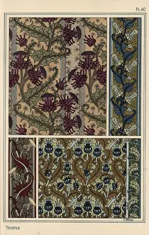 Grassets: Thistle in art nouveau patterns