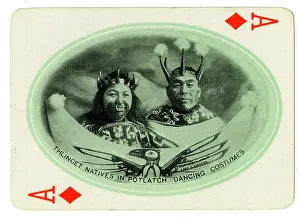 Potlatch: Thlincet Native Americans in Potlatch Dancing Costumes