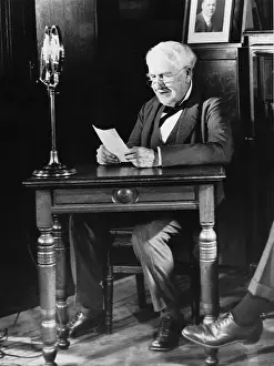 Schenectady: Thomas Alva Edison in his library, 1928