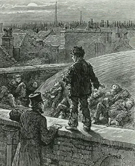 Befriended: Thomas Barnardo is shown a group of sleeping street Arabs