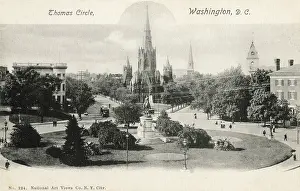 Roundabout: Thomas Circle, Washington DC, USA