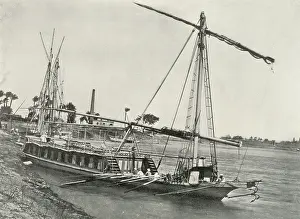 Masts: Thomas Cook's Dahabeah boat on the River Nile