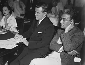 Grilled: Thomas Corcoran (center) is grilled at a House
