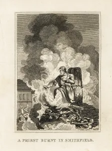 Great Britain: Thomas Cranmer burnt at the stake for heresy, 1556