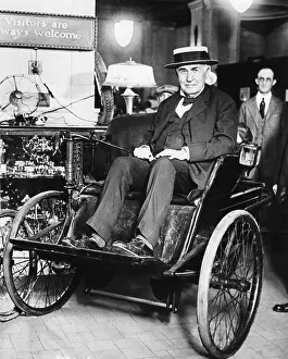 Bought: Thomas Edison in his electric car, 1899
