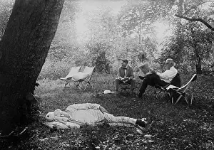 Innovators: Thomas Edison naps under a tree, on July 19, 1921