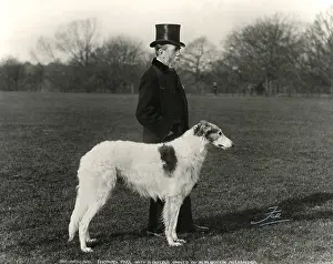 Thomas Fall with borzoi
